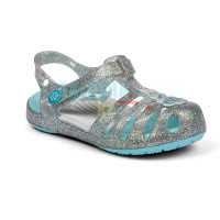 Серебряные сандалии Эльза Kids' Crocs Isabella Frozen Northern Lights Sandal 