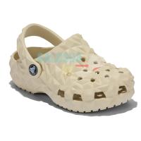 Детские бежевые Crocs Kids Classic Geometric Clog