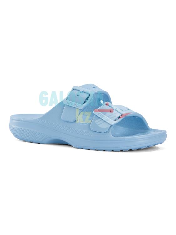 Голубые сандалии Crocs Saturday Enamel Buckle Sandal 