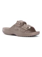 Бежевые сандалии Crocs Saturday Enamel Buckle Sandal 
