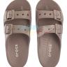 Бежевые сандалии Crocs Saturday Enamel Buckle Sandal 