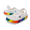 Белые радужные Crocs Crocband Rainbow Block Clog