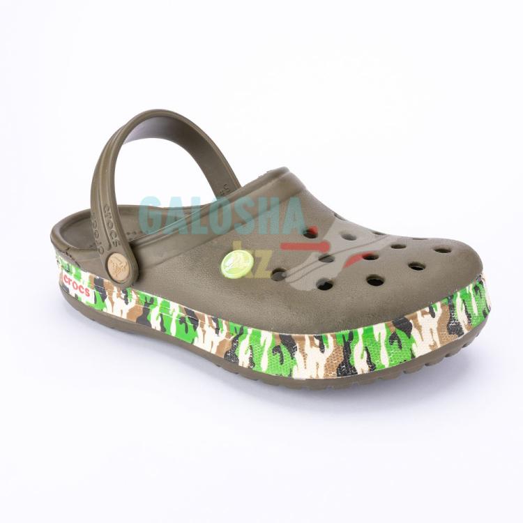 Темно зеленые сабо CROCS Crocband Seasonal Graphic Clog