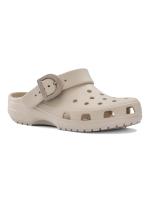 Бежевые Crocs Classic Enamel Buckle Clog