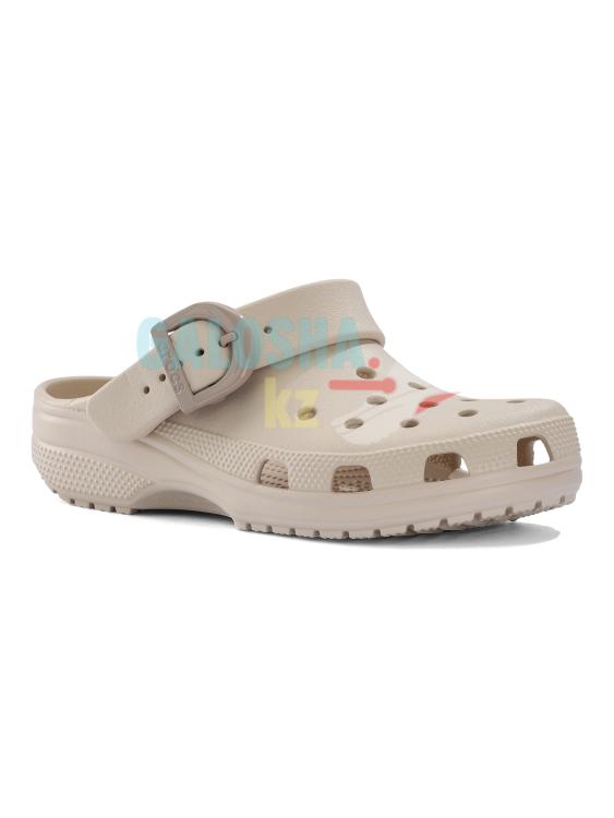 Бежевые Crocs Classic Enamel Buckle Clog