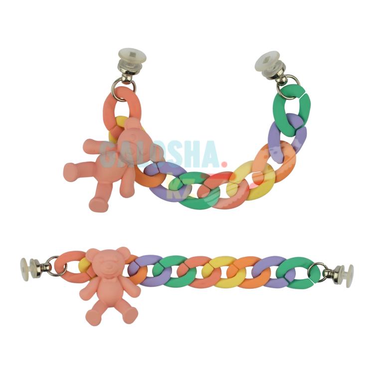 Подвеска для обуви с розовым медведем (1шт)