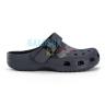 Серые Crocs Classic Enamel Buckle Clog