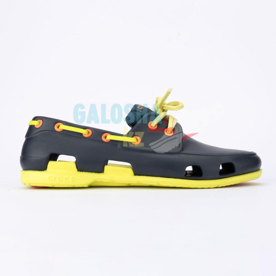 Купить Мужские темно-синие лимоный топсайдеры CROCS Men's Classic Boat Shoe
