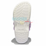  Белые сабо с  фиолетовым вкладышем Crocs Baya Lined Fuzz Strap Clog