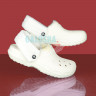 Белые сабо с меховым вкладышем Crocs Classic Lined Neo Puff Clog