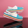 Женские белые сабо CROCS Crocband™ Platform Bold Color Clog