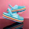 Женские бирюзовые сабо CROCS Crocband™ Platform Bold Color Clog