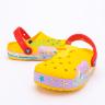 Желтые сабо для девочек CROCS Kids' Crocband™ Fun Lab Graphic Lights Clog
