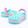Бирюзовые сабо для девочек CROCS Kids' Crocband™ Fun Lab Graphic Lights Clog