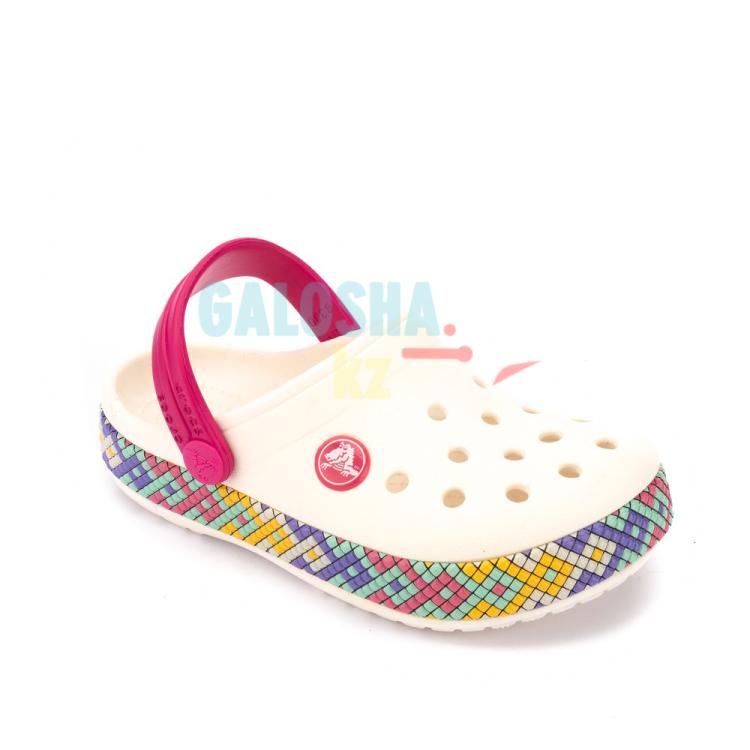 Детские белые сабо CROCS Kids’ Crocband Gallery Clog